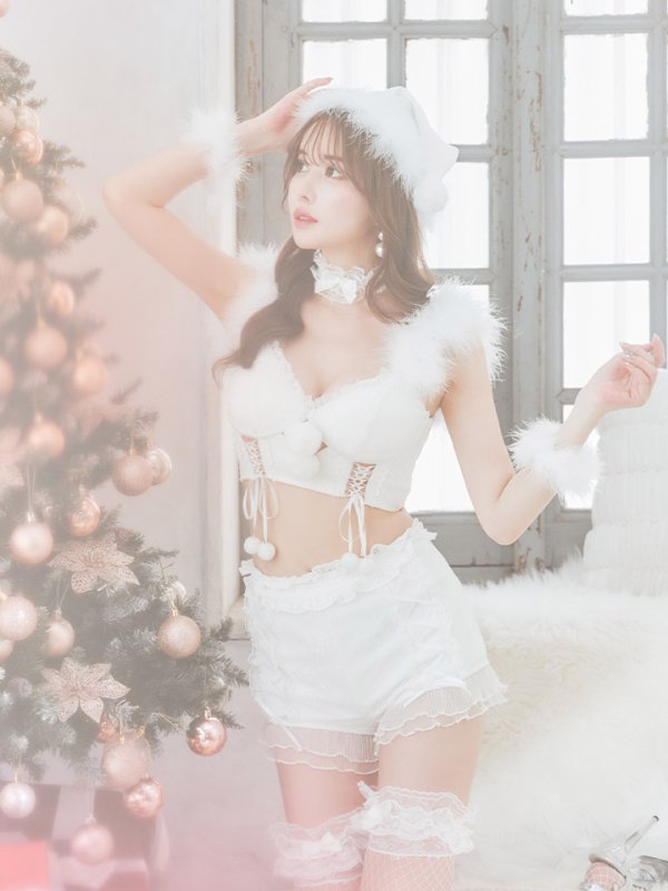 画像13: 【サンタセール！】【sugar nine×マリームーンコラボ】【S-Mサイズ/3カラー】セットアップレースサンタコスプレ[YMT] (13)