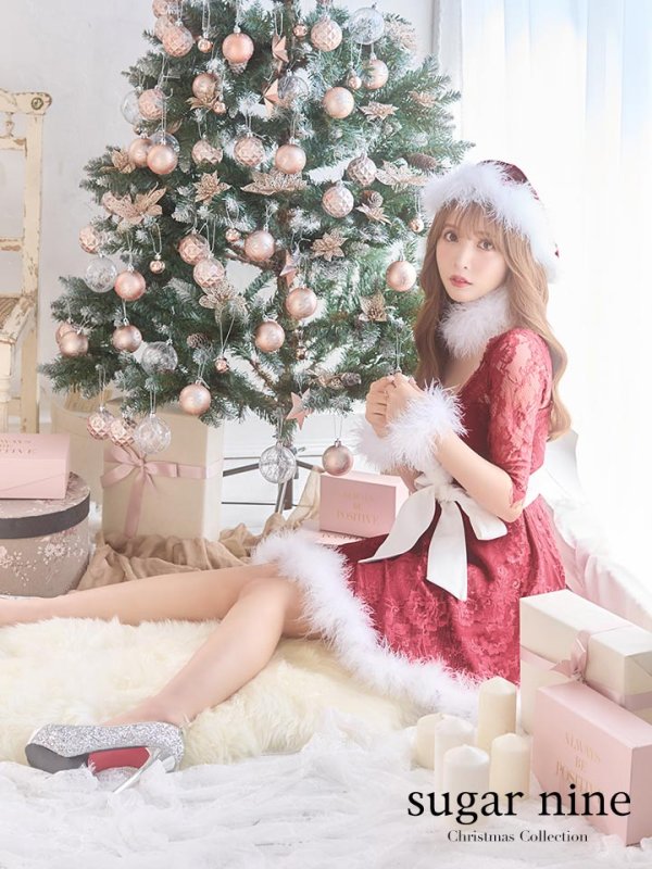 画像3: 【sugar nine サンタコス 6点セット】【S-XLサイズ/1カラー】総レースフレアサンタ[YMT] (3)