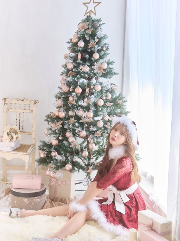 画像7: 【sugar nine サンタコス 6点セット】【S-XLサイズ/1カラー】総レースフレアサンタ[YMT] (7)