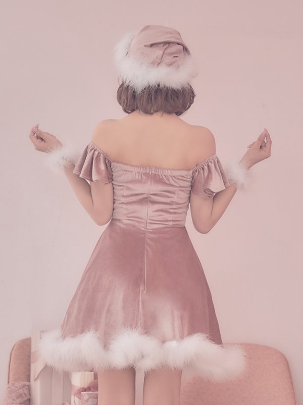 画像11: 【ノベルティ対象】【即日発送】【sugar nine サンタコス 5点セット】【S-XLサイズ/3カラー】ポンチョ付きフレアサンタコスプレ[YMT] (11)