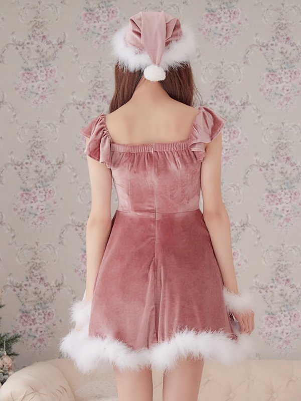 画像7: 【ノベルティ対象】【即日発送】【sugar nine サンタコス 5点セット】【S-XLサイズ/3カラー】ポンチョ付きフレアサンタコスプレ[YMT] (7)