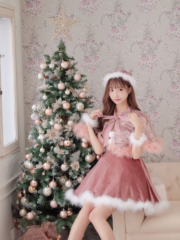 画像9: 【ノベルティ対象】【即日発送】【sugar nine サンタコス 5点セット】【S-XLサイズ/3カラー】ポンチョ付きフレアサンタコスプレ[YMT] (9)