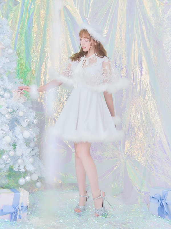 画像27: 【ノベルティ対象】【即日発送】【sugar nine サンタコス 5点セット】【S-XLサイズ/3カラー】ポンチョ付きフレアサンタコスプレ[YMT] (27)