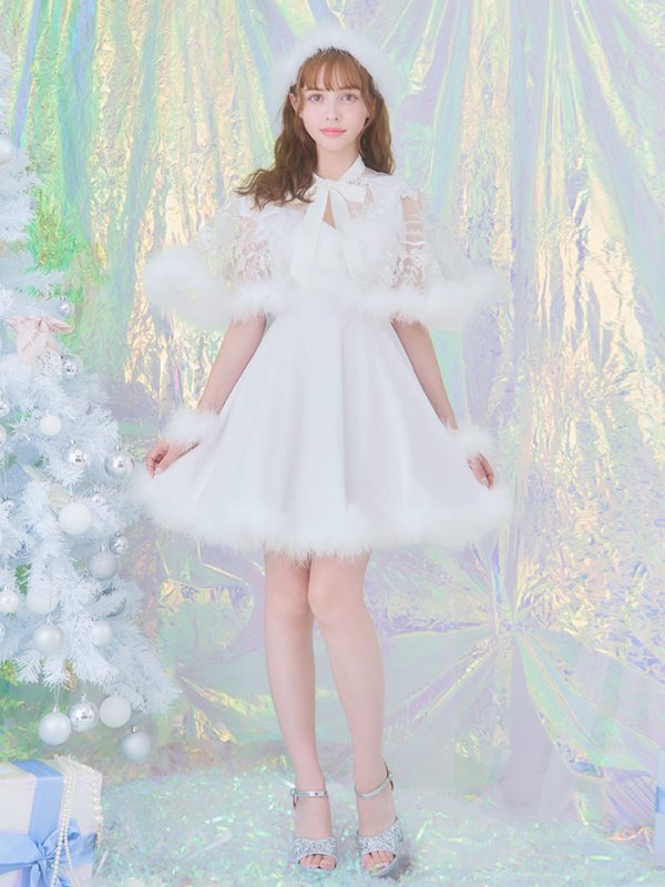 画像25: 【即日発送】【sugar nine サンタコス 5点セット】【S-XLサイズ/3カラー】ポンチョ付きフレアサンタコスプレ[YMT] (25)