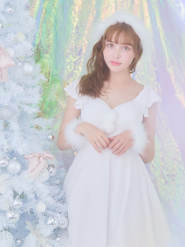 画像16: 【即日発送】　【サンタコス 5点セット】【S-XLサイズ/3カラー】ポンチョ付きフレアサンタコスプレ[OF04] (16)