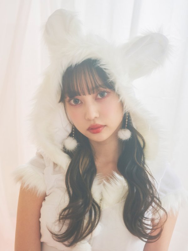 画像7: 【即日発送！】【XS-XLサイズ/3カラー】ベロアフードバニーセットアップサンタコスプレ[YMT] (7)