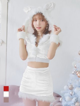 Jewels ベロアフードバニーセットアップサンタコスプレ - メルカリ