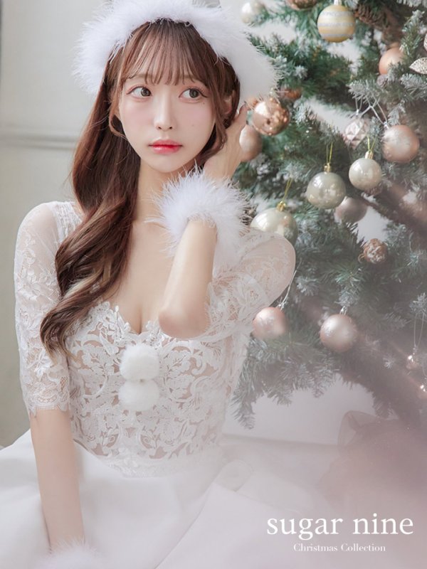 画像3: 【サンタセール！】刺繍レースフレアサンタ【sugar nine サンタコス 4点セット】【S-Lサイズ/2カラー】[OF04] (3)