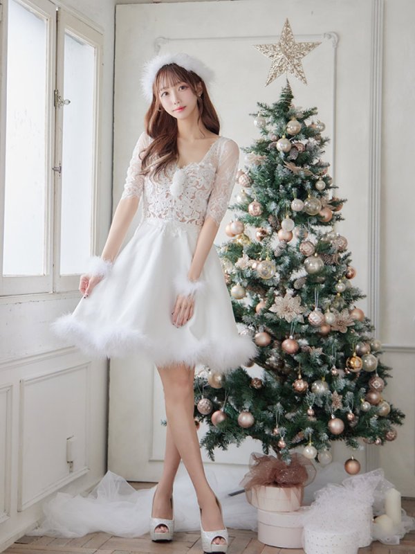 画像5: 【サンタセール！】刺繍レースフレアサンタ【sugar nine サンタコス 4点セット】【S-Lサイズ/2カラー】[OF04] (5)