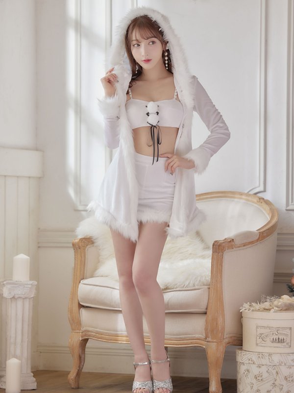 画像6: 【サンタセール！】フードバニーセクシーセットアップサンタ【sugar nine サンタコス 7点セット】【S-Mサイズ/2カラー】[OF04] (6)