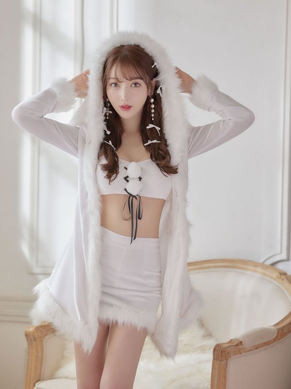 画像10: 【サンタセール！】フードバニーセクシーセットアップサンタ【sugar nine サンタコス 7点セット】【S-Mサイズ/2カラー】[OF04] (10)