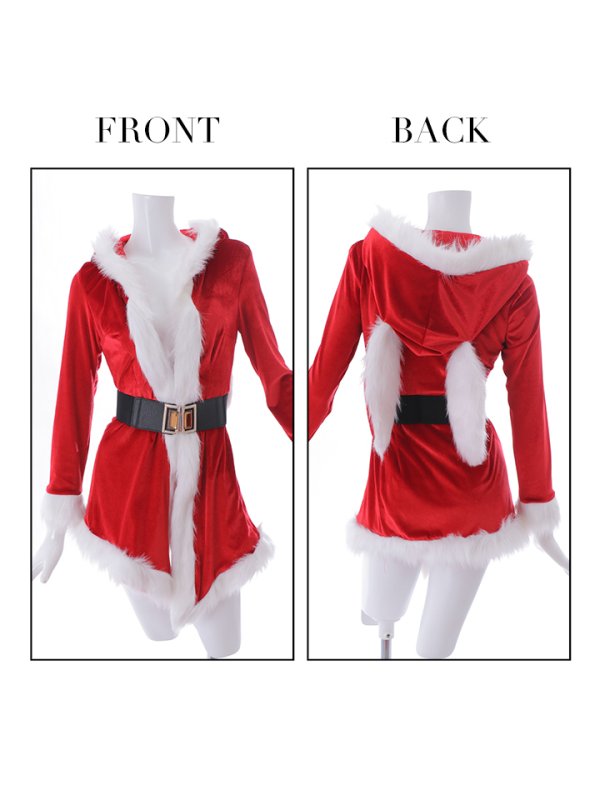 画像11: 【サンタセール！】フードバニーセクシーセットアップサンタ【sugar nine サンタコス 7点セット】【S-Mサイズ/2カラー】[YMT] (11)