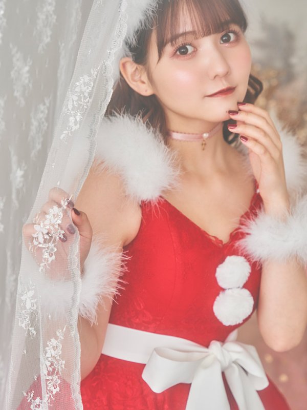 画像3: 【ノベルティ対象】即日発送!総レース/ ファーショルダー/ ショートインロングフレアサンタ【sugar nine サンタコス 5点セット】【S-Lサイズ/2カラー】[YMT] (3)