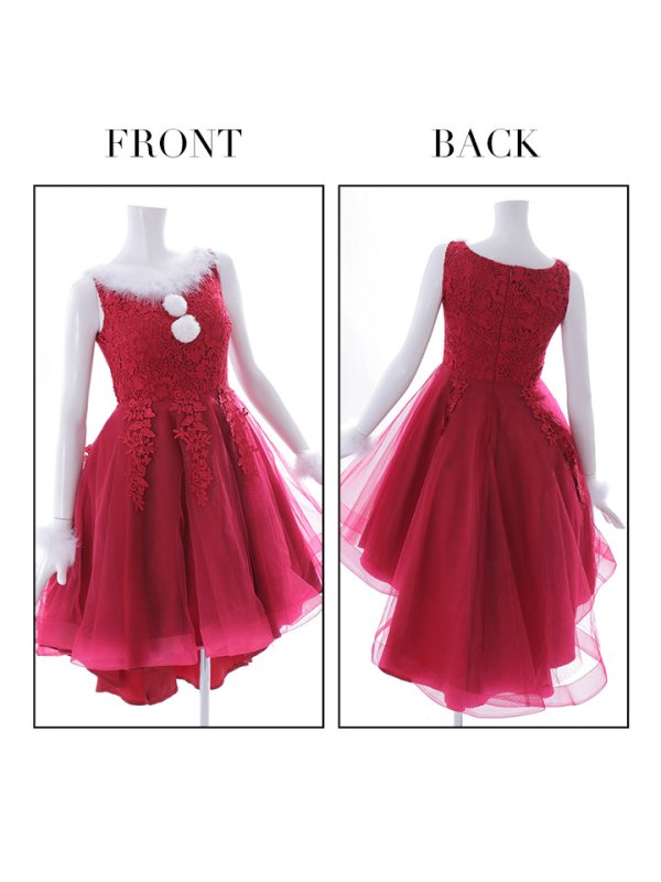 画像10: 【サンタセール！】ケミカルレースチュールドレスワンピースフレアサンタ【sugar nine サンタコス 4点セット】【S-Lサイズ/1カラー】[YMT] (10)