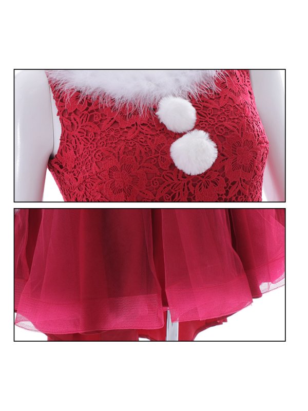 画像11: 【サンタセール！】ケミカルレースチュールドレスワンピースフレアサンタ【sugar nine サンタコス 4点セット】【S-Lサイズ/1カラー】[YMT] (11)