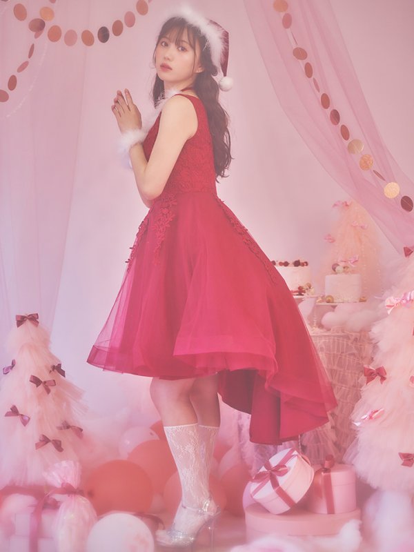 画像18: 【サンタセール！】ケミカルレースチュールドレスワンピースフレアサンタ【sugar nine サンタコス 4点セット】【S-Lサイズ/1カラー】[YMT] (18)