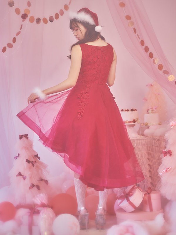 画像19: 【サンタセール！】ケミカルレースチュールドレスワンピースフレアサンタ【sugar nine サンタコス 4点セット】【S-Lサイズ/1カラー】[YMT] (19)