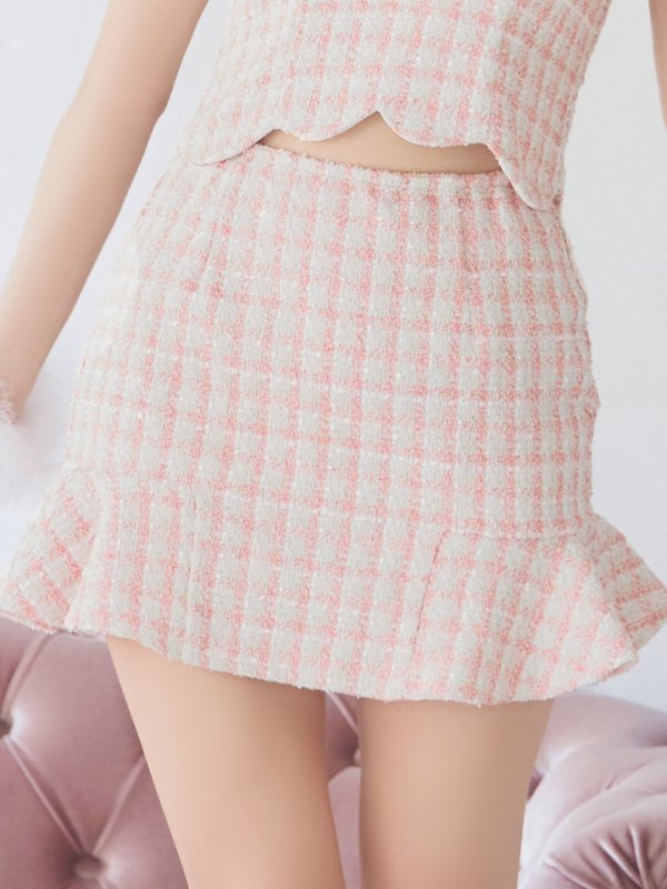 画像17: 【ノベルティ対象】【即日発送】ツイード/ セットアップ/ マーメイドフレアミニドレスサンタ【sugar nine サンタコス 5点セット】【XS-Mサイズ/4カラー】[YMT] (17)