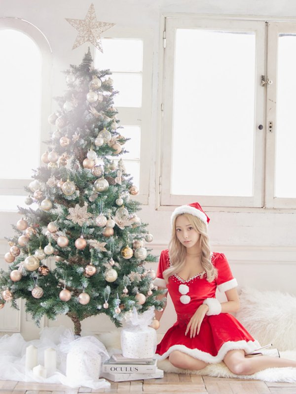 画像7: 【サンタセール！】バックリボンセットアップミニ丈フレアサンタ【sugar nine サンタコス 6点セット】【XS-Mサイズ/1カラー】[YMT] (7)