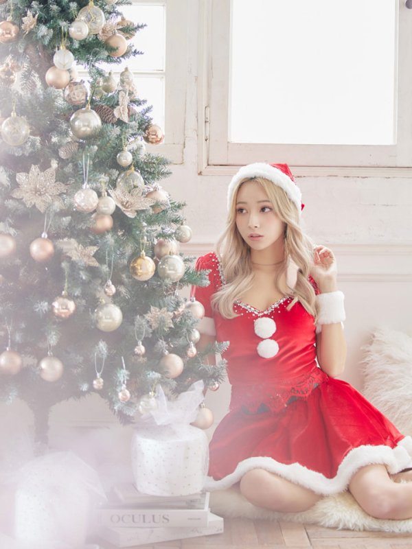 画像8: 【サンタセール！】バックリボンセットアップミニ丈フレアサンタ【sugar nine サンタコス 6点セット】【XS-Mサイズ/1カラー】[YMT] (8)