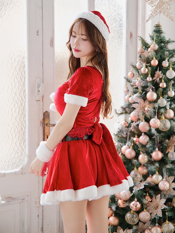 画像17: 【サンタセール！】バックリボンセットアップミニ丈フレアサンタ【sugar nine サンタコス 6点セット】【XS-Mサイズ/1カラー】[YMT] (17)