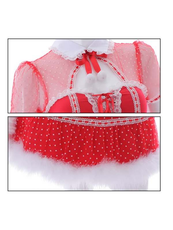 画像11: 【サンタセール！】ドットチュール/ バニー/ セットアップサンタ（SS088YN-Socks）【sugar nine サンタコス 5点セット】【XS-Lサイズ/1カラー】[YMT] (11)