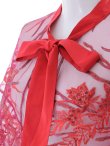 画像4: 花柄刺繍スパンコールシースルーファーポンチョ【sugar nine サンタコス】【3カラー】[YMT] (4)