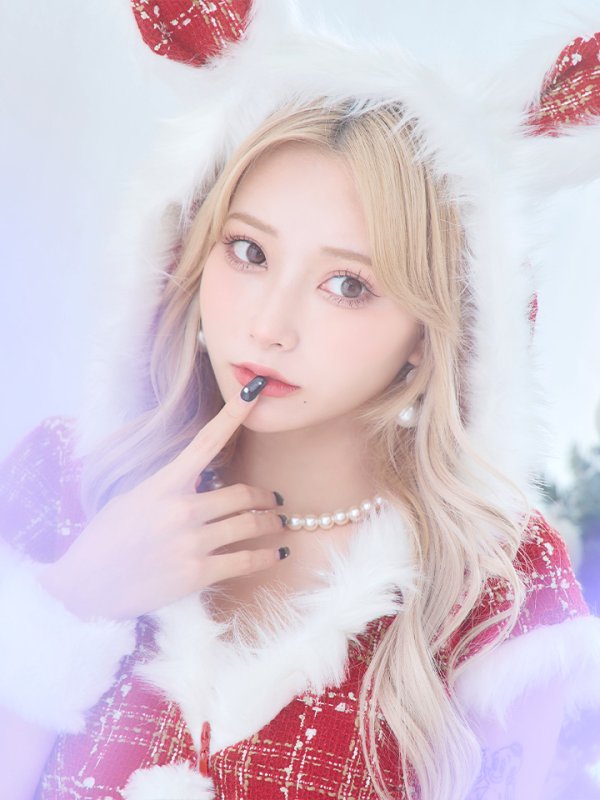 画像30: 【即日発送！】【サンタコス5点セット】【XS-XLサイズ/2カラー】ツイードチェックバニーサンタコスプレ[YMT] (30)