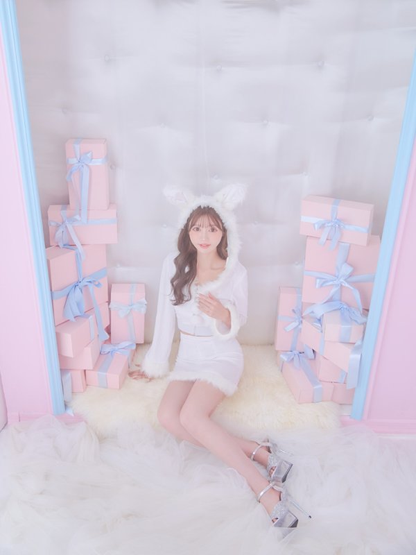 画像8: 【即日発送！】【サンタコス 4点セット】【S-Lサイズ/3カラー】セットアップバニーサンタコスプレ[OF04] (8)