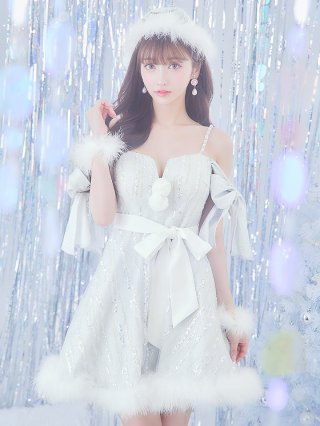 サンタセール！】【サンタコス 5点セット】【S-Lサイズ/1カラー】スパンコールフレアサンタコスプレ[YMT] - ドレスショップ  Jewels（ジュエルズ）
