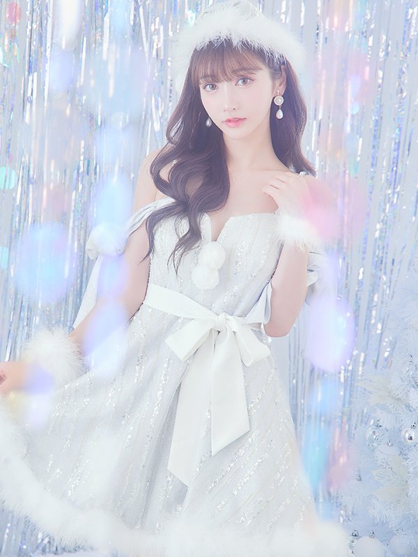 画像4: 【ノベルティ対象】【サンタセール！】【サンタコス 5点セット】【S-Lサイズ/1カラー】スパンコールフレアサンタコスプレ[YMT] (4)