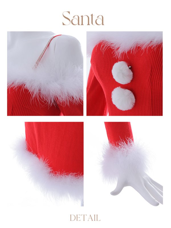 画像27: 【サンタセール！】【サンタコス 3点セット】【S-Lサイズ/2カラー】ロングスカートサンタコスプレ[YMT] (27)
