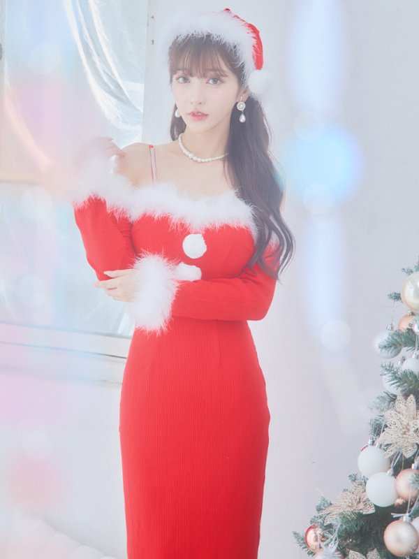 画像6: 【サンタセール！】【サンタコス 3点セット】【S-Lサイズ/2カラー】ロングスカートサンタコスプレ[YMT] (6)