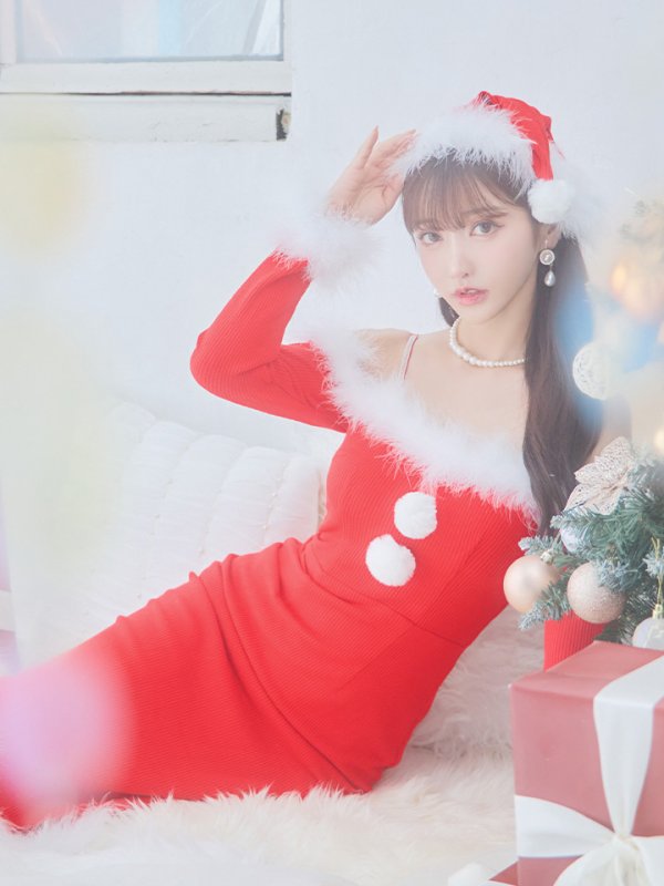 画像16: 【サンタセール！】【サンタコス 3点セット】【S-Lサイズ/2カラー】ロングスカートサンタコスプレ[YMT] (16)