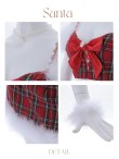 画像20: 【サンタコス 7点セット】【XS-Mサイズ/1カラー】セットアップチェックリボンサンタコスプレ[YMT] (20)