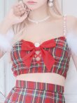 画像16: 【サンタコス 7点セット】【XS-Mサイズ/1カラー】セットアップチェックリボンサンタコスプレ[YMT] (16)