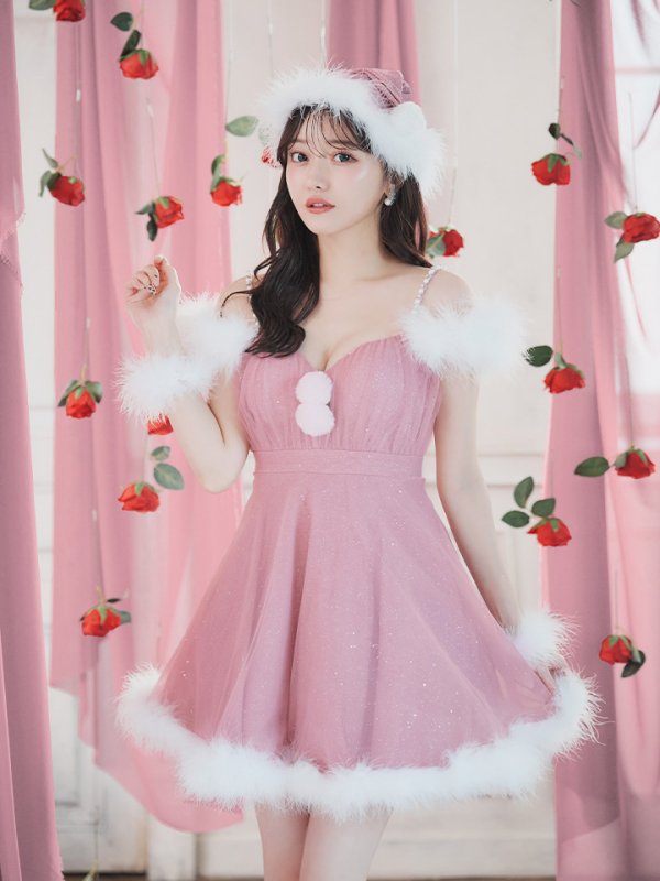 画像11: 【ノベルティ対象】【即日発送！】【S-Lサイズ/3カラー】フレアチュールサンタコスプレ[YMT] (11)