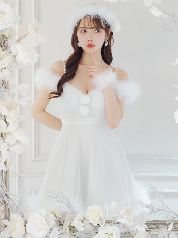 画像25: 【ノベルティ対象】【即日発送！】【S-Lサイズ/3カラー】フレアチュールサンタコスプレ[YMT] (25)