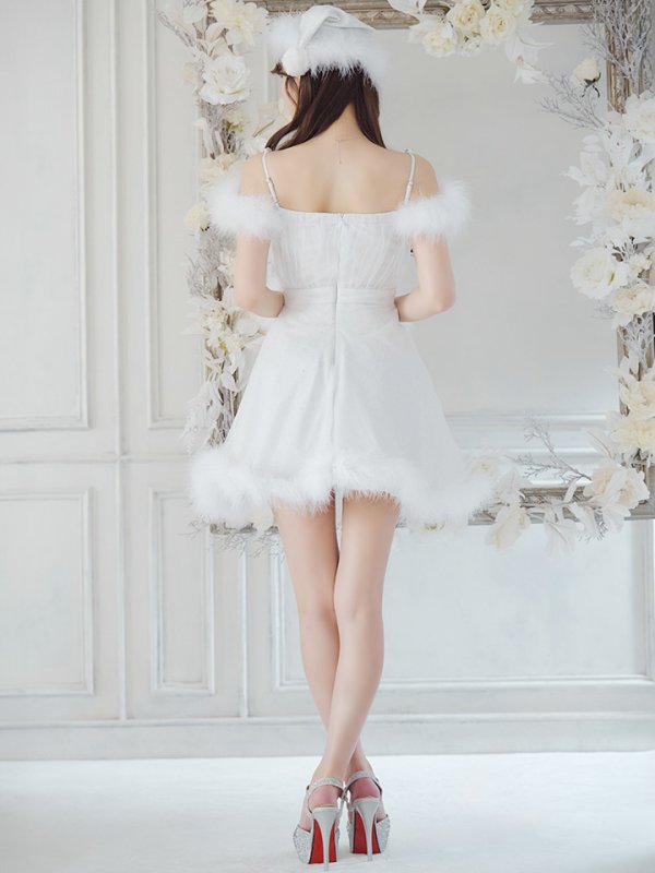 画像27: 【ノベルティ対象】【即日発送！】【S-Lサイズ/3カラー】フレアチュールサンタコスプレ[YMT] (27)