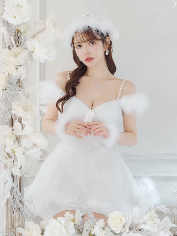 画像11: 【ノベルティ対象】【即日発送！】【S-Lサイズ/3カラー】フレアチュールサンタコスプレ[YMT] (11)