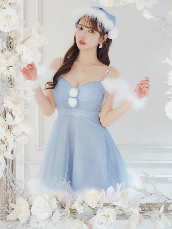 画像22: 【ノベルティ対象】【即日発送！】【S-Lサイズ/3カラー】フレアチュールサンタコスプレ[YMT] (22)