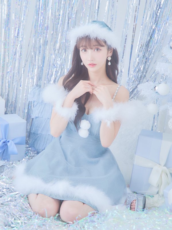 画像31: 【ノベルティ対象】【即日発送！】【S-Lサイズ/3カラー】フレアチュールサンタコスプレ[YMT] (31)