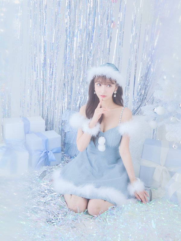 画像41: 【ノベルティ対象】【即日発送！】【S-Lサイズ/3カラー】フレアチュールサンタコスプレ[YMT] (41)