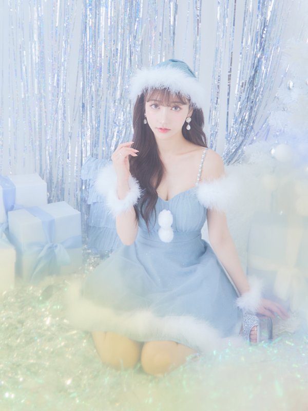 画像42: 【ノベルティ対象】【即日発送！】【S-Lサイズ/3カラー】フレアチュールサンタコスプレ[YMT] (42)