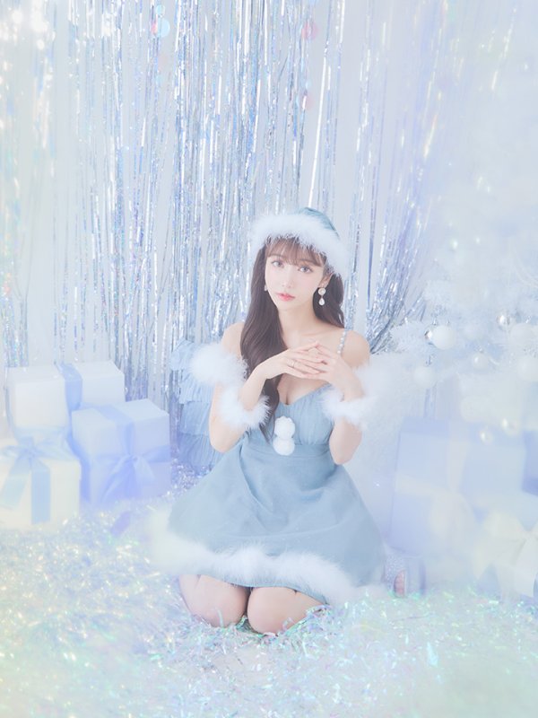 画像43: 【ノベルティ対象】【即日発送！】【S-Lサイズ/3カラー】フレアチュールサンタコスプレ[YMT] (43)