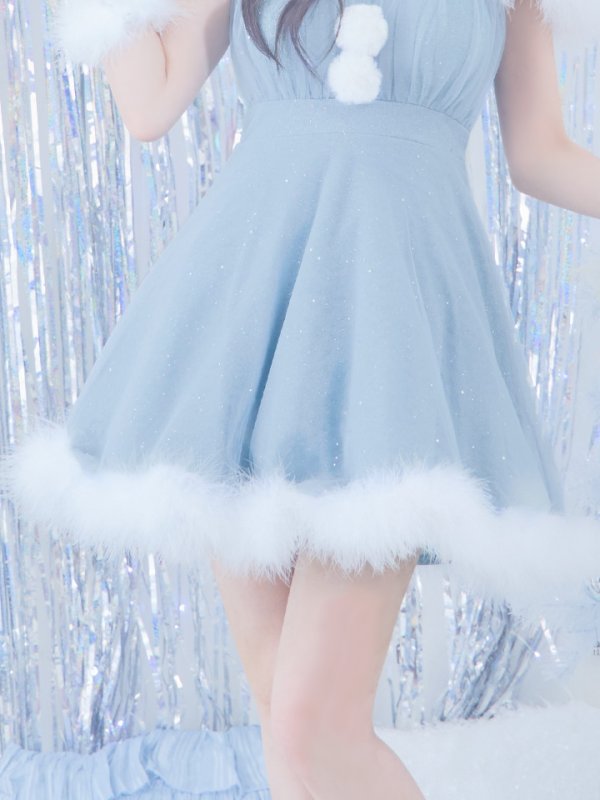 画像46: 【ノベルティ対象】【即日発送！】【S-Lサイズ/3カラー】フレアチュールサンタコスプレ[YMT] (46)