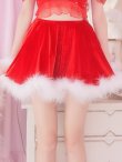 画像17: 即日発送!【サンタコス 5点セット】【S-Lサイズ/2カラー】サテンリボンファーサンタコスプレ[YMT] (17)
