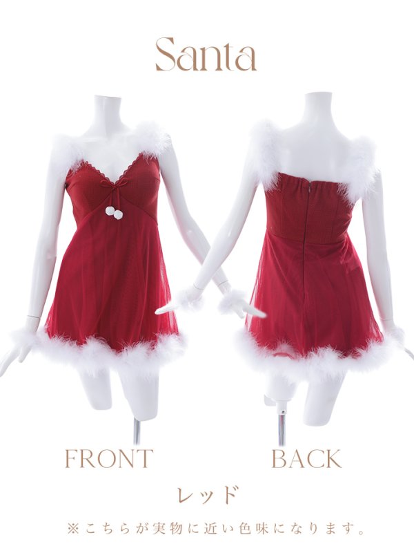 画像18: 【サンタセール！】【サンタコス 5点セット】【S-Lサイズ/1カラー】ベビードールサンタコスプレ[YMT] (18)