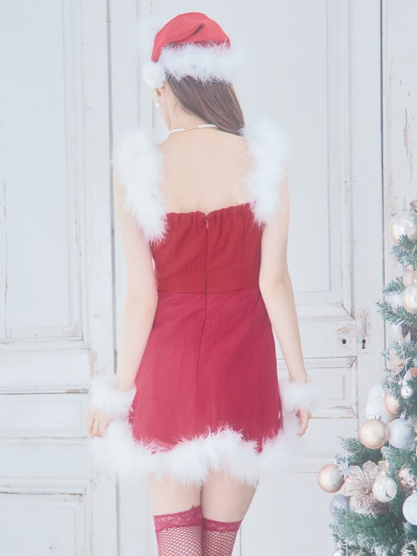 画像15: 【サンタセール！】【サンタコス 5点セット】【S-Lサイズ/1カラー】ベビードールサンタコスプレ[YMT] (15)