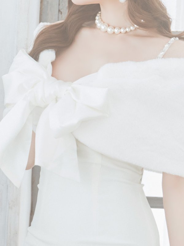 画像16: 【ノベルティ対象】【即日発送！】【サンタコス 5点セット】【S-Lサイズ/2カラー】サテンリボンファーサンタコスプレ[YMT] (16)